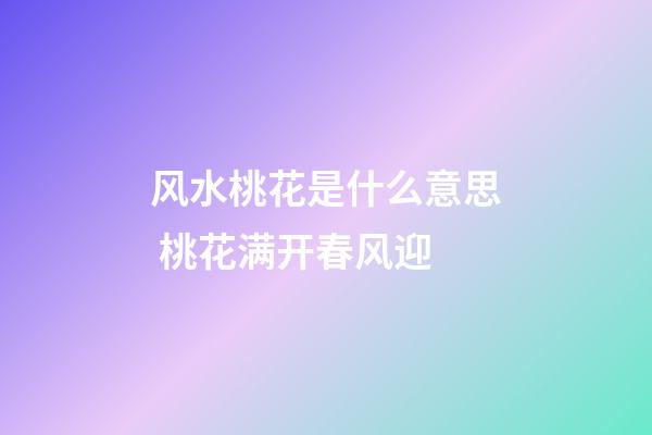 风水桃花是什么意思 桃花满开春风迎